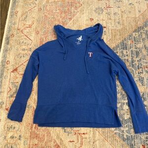 Texas Rangers Blue V-neck Hoodie